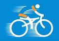 Abstract Cyclist symbol
