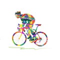 Abstract cyclist