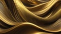 Abstract 3D aurora-like silk background, undulating with gold highlights, reflecting the essence of business technology, ultra-cle