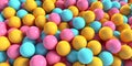 Abstract 3d background, colorful balls pattern texture. Generative AI