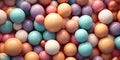 Abstract 3d background, colorful balls pattern texture. Generative AI