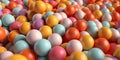 Abstract 3d background, colorful balls pattern texture. Generative AI