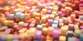 Abstract 3d background, colorful cubes pattern texture. Generative AI