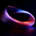 Abstract 3D Background with colorful Wavy Lines. Generative AI Royalty Free Stock Photo