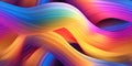 Abstract 3D Background with colorful rainbow Wavy Lines. Seamless background pattern. Generative AI Royalty Free Stock Photo