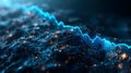 Abstract 3D Background: Dynamic Chart Decline