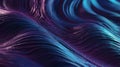 An abstract 3D background featuring shiny plastic waves with textures of purple and blue