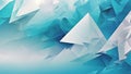 Abstract 3D background. Geometric background with triangles blue white pink. Web banner with triangles. Royalty Free Stock Photo