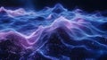 Abstract 3D Background: Glowing Particle Waves