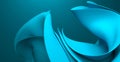 Abstract 3d background light blue wavy shape 3d rendering illustration Royalty Free Stock Photo