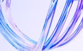 Abstract 3d background with liquid glass holographic lines. Fluid shimmering streams, curve wave ribbons with speed