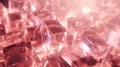 Abstract 3D background of pink transparent cubes