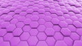 Abstract 3D background. Purple hexagons.