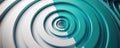 Abstract 3D background of rotating rings and spirals with soft shadows