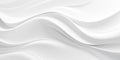 Abstract 3D Background, white grey wavy waves flowing liquid paint