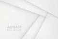 Abstract 3d background with white paper layers. Vector geometric Royalty Free Stock Photo