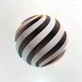 Abstract 3D ball. Art geometric primitive Royalty Free Stock Photo