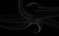 Abstract 3d black octopus