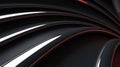 Abstract 3D Black and Red Curves with White Highlights for Modern Graphic Design and Backgrounds perfect for Technology and Royalty Free Stock Photo