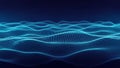 Abstract 3D Blue Digital Landscape of Wavy Particles Forming a Surface 20260110 Royalty Free Stock Photo