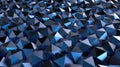 Abstract 3D Blue Geometrical Shapes