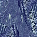 Abstract 3D blue net cloth background