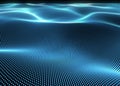 Abstract 3D blue particles background. Royalty Free Stock Photo