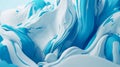 Abstract 3D blue and white fluid milky textured background Generative AI Royalty Free Stock Photo
