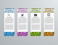 Abstract 3D business options paper infographics template.