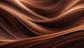 Abstract 3D business technology background, swirling aurora of brown silk textures, floating abstract geometric shapes, smooth gra