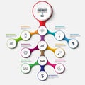 Abstract 3D business tree Infographic. Can be used for workflow layout