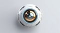 Abstract 3d button, aim control and digital interface, button technology and future tech game, target borders and metallic frames Royalty Free Stock Photo
