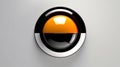 Abstract 3d button, aim control and digital interface, button technology and future tech game, target borders and metallic frames Royalty Free Stock Photo