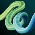 Abstract 3D Colorful Curve Line Background. Vector Liquid Fluid Artistic Color Illustration. Creative Concept for