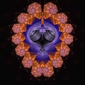 3d colorful fractal mask pattern Royalty Free Stock Photo