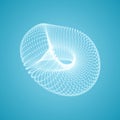 Abstract 3D Connection Structure. Geometric Shape for Design. Molecular grid. 3D Technology Style with Particle Royalty Free Stock Photo