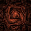 3d copper color fractal graphic