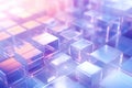 abstract 3d cube background with blue and purple lights Royalty Free Stock Photo