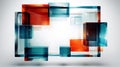 abstract 3d cube background with red blue and orange squares Royalty Free Stock Photo