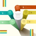 Abstract 3d cylinder infographics