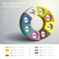 Abstract 3d Dialpad infographics