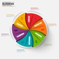 Abstract 3D digital business origami diagram Infographic