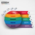 Abstract 3D digital business sphere Infographic Royalty Free Stock Photo