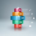 Abstract 3D digital illustration Infographic. Royalty Free Stock Photo