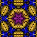 3d effect - abstract hexagonal geometric fractal pattern