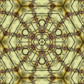 3d effect - abstract hexagonal geometric fractal pattern