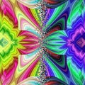 3d effect - colorful geometric complementary fractal pattern Royalty Free Stock Photo