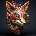 Abstract 3d Fox Sculpture Inspired By Basquiat, Picasso, Miro, And More