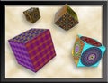 3d fractal cubes graphic Royalty Free Stock Photo