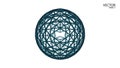 Abstract 3D Geodesic Wireframe Sphere Vector Royalty Free Stock Photo